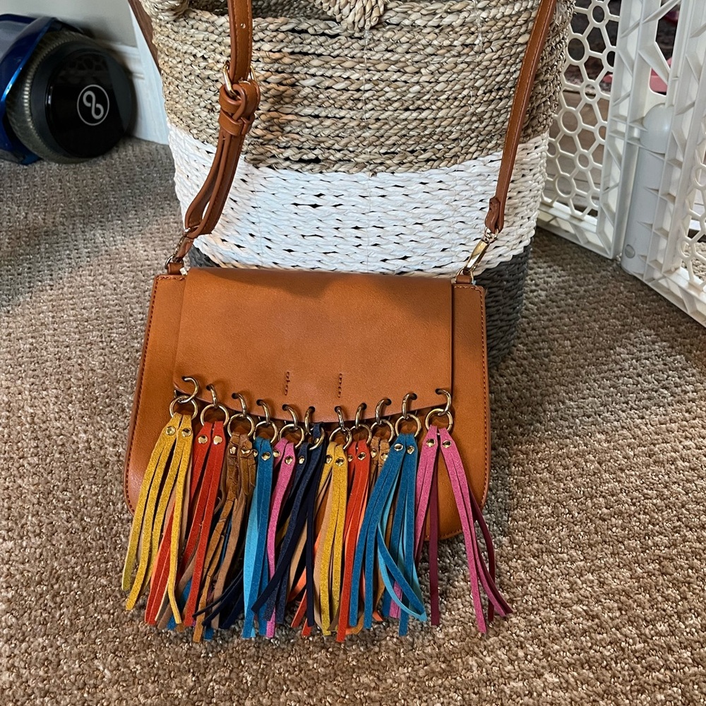NWOT Shiraleah Chicago crossbody tassel bag